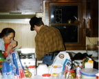 Mark prepares the ritual pork-brain sammich, while Mom expresses her opinion.