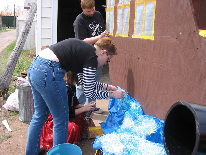 Lisa and Sarah hard at work.