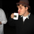Matt drinking out of his cup