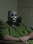 Rob in the gas mask.