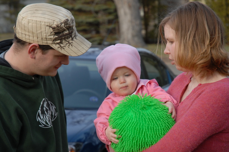 Autumn trying to figure out why this ball feels so strange