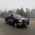 Here comes the parade!  (And the snow.)