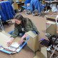 Joyce making some lovely boxes for the LIFE magazines.