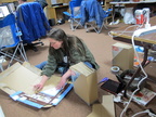 Joyce making some lovely boxes for the LIFE magazines.