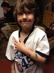 Isaac showing off his FrEak tattoo