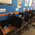 Computer stations at the Tech Lounge