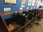 Computer stations at the Tech Lounge